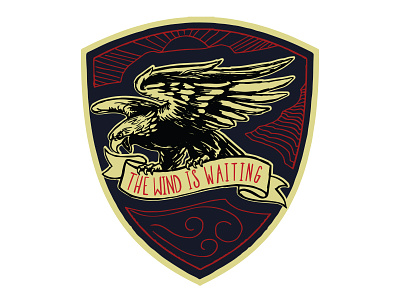 Eagle Patch Design eagle embroidered khaki military navy patch red wind is waiting