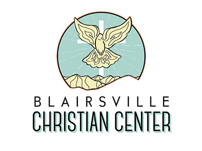 Blairsville Christian Center Logo bird cross design dove fire flame line art logo mountain vector