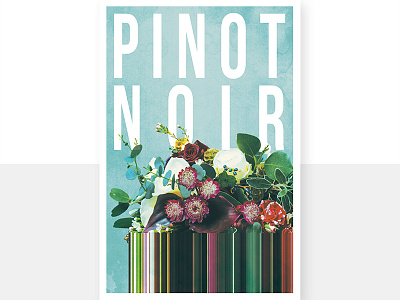 Pinot Noir Poster botanical drink alcohol floral photo manipulation poster vintage wine