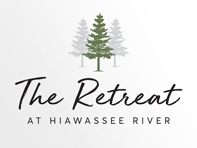 The Retreat at Hiawassee River Logo Design cabins georgia north ga retreat river vacation rentals wedding venue