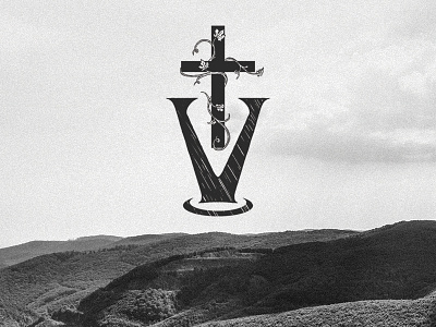 VESSEL Young Adult Ministry Logo black black and white church cross grape vine hand drawn jesus logo ministry rural salvation savior sketched vine youth group