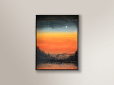 Sienna Sunset, Acrylic Painting