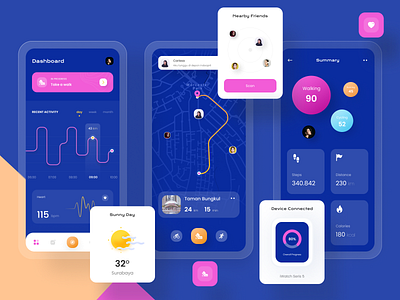 Sporty Sport & Activity App 🤸🏼‍♀️ activity blue colorfull cycling elegant figma modern runner running sport app sport design sport logo uidesign uisport uiux ux
