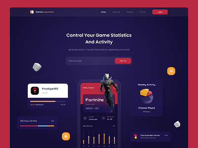 Game Launcher Landing Page 🎮