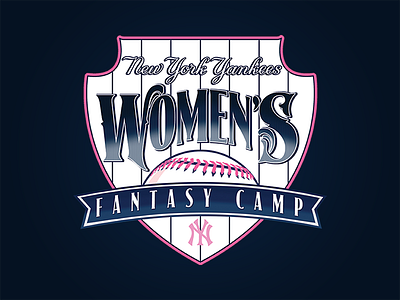 NYY Women's Fantasy Camp Logo baseball fantasy camp logo sports yankees