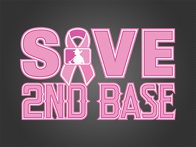 Save 2nd Base Logo baseball logo ribbon sports
