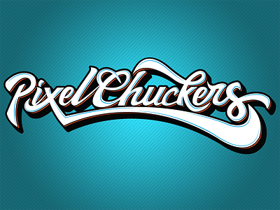 Pixelchuckers Logo branding debut dribbble freehandlettering handlettering hashtaglettering lettering logo type typography