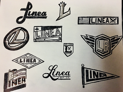 LINEA Sports: branding badge baseball bat branding concept flag l logo sketch sports