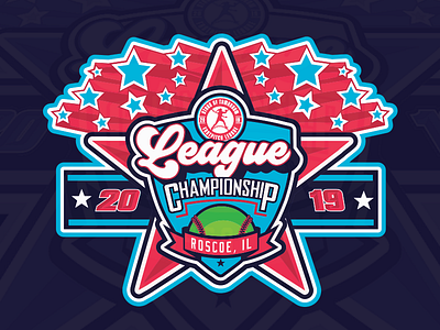 Stars of Tomorrow League Championship Apparel Logo apparel design apparel graphics crest fastpitch illustrator lettering logo softball sports stars type typography
