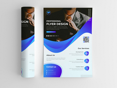 Corporate flyer design template blue and white branding corporate flyer corporate identity elegent flyer flyer design professional typography vector