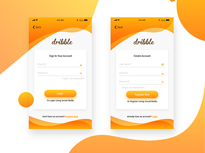 #DailyUI #001 Signin/Signup Screen Design