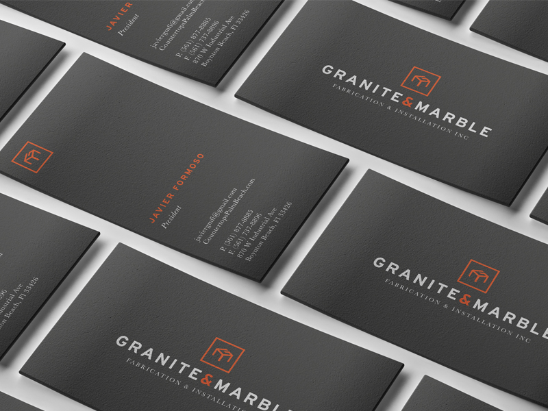 Granite Marble Business Cards By Macaroni On Dribbble