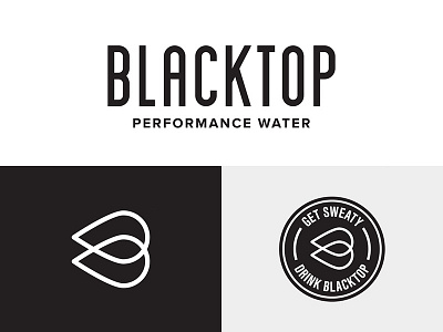 Blacktop Identity beverage logo cpg drink fitness food and beverage health logo nyc sports water water
