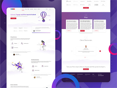 SAAS Product Website android design flat illustration typogaphy ui user interface ux vector web