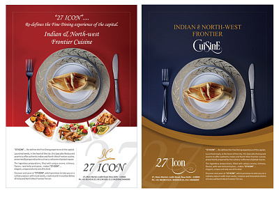 Restaurant Magazine Ad ad design gold gradient magazine mockup page print restaurant