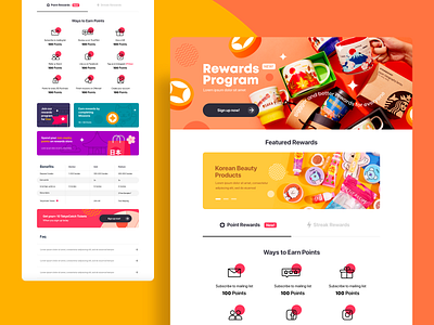 Rewards Program Landing Page Concept