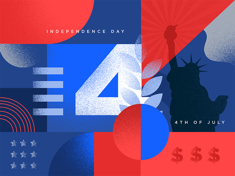 Happy Independence Day! digital art vector illustrations independence 4th of july