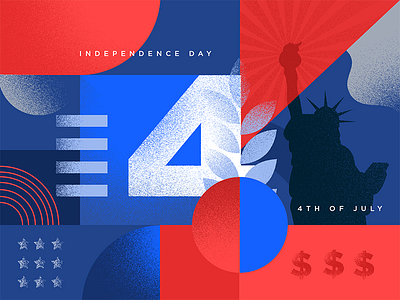 Happy Independence Day! 4th of july art digital illustrations independence vector