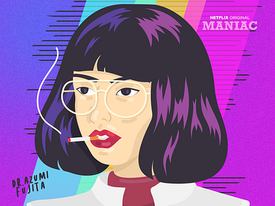 Dr. Azumi Fujita art design drawing fanart illustration illustrations illustrator maniac netflix photoshop vector