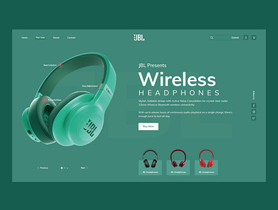 Headphone Product Page design ui web