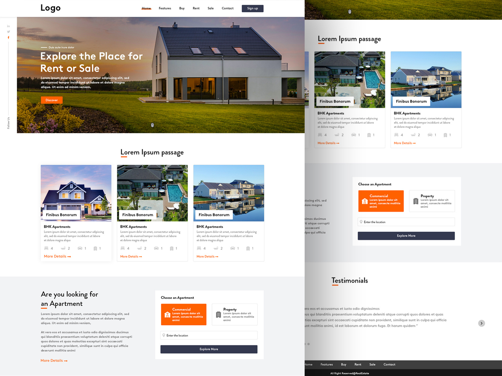 Real Estate Homepage by Bhuvnesh sharma on Dribbble