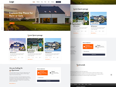 Real Estate Homepage design ui