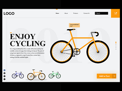 Bicycle Web Design design ui