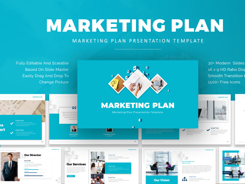 Marketing Plan Presentation Template by SlideStack on Dribbble