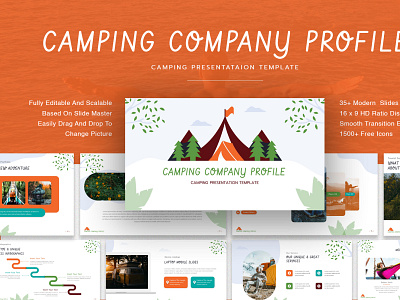 Camping Company Profile Presentation business camping camping company profile camping presentation company profile creative google slides modern powerpoint powerpoint design powerpoint presentation powerpoint template ppt ppt template presentation presentation design presentation template presentations profile presentation slides