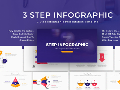 Three Step Infographic Presentation Template