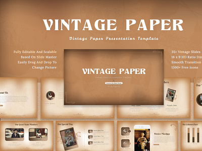 Vintage Paper Presentation Template