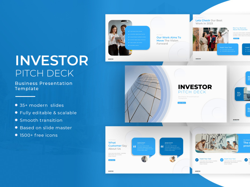 Investor Pitch Deck Business Presentation Template by SlideStack on
