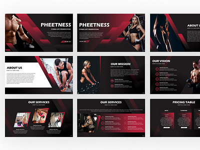 Pheetness Fitness App Presentation Template