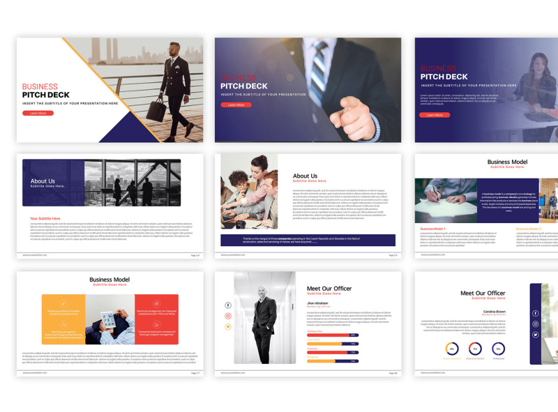 Corporate Business Pitch Deck Presentation Template by SlideStack on ...