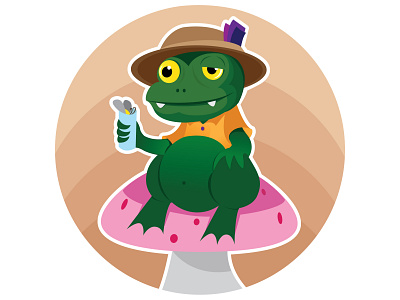 Ol' Froggy character concept creative design funny graphic design illustration illustrator sticker vector vectorart