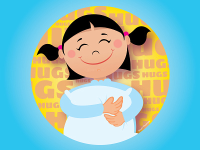 Hugs for Everyone! character concept concept creative design design funny girl character graphic design graphicdesign hugs illustration illustrator vector