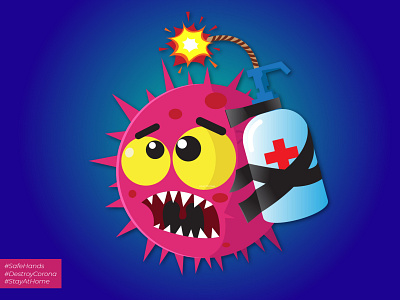 Stay Safe Everyone! character concept concept coronavirus creative design design destroy funny graphic design graphicdesign illustration illustrator safehands safety vector