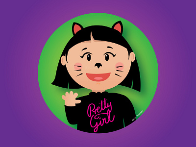 Cat Girl :) cat character concept character design creative design design funny graphic design graphicdesign illustration illustrator pretty cat shirts vector vectorart
