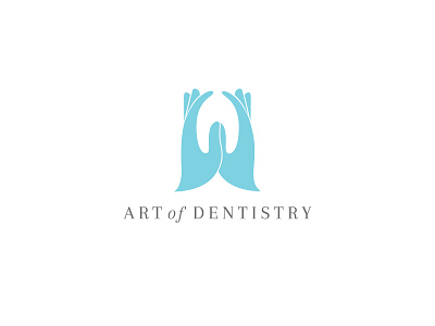 The Art of Dentistry branding concept creative design dentist logo design graphic design illustration illustrator logo negative space logo typography vector
