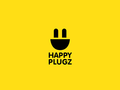 Happyplugz branding design graphic design logo negative space logo vector