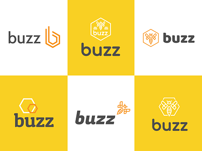 Buzz Exploration b bee boogaert branding bright busy buzz clean comb design fast flying honey honeycomb icon incect logo mathijs