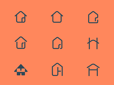 House Icons Exploration boogaert branding design exploration explore home house icon illustration letter logo mark mathijs tyse