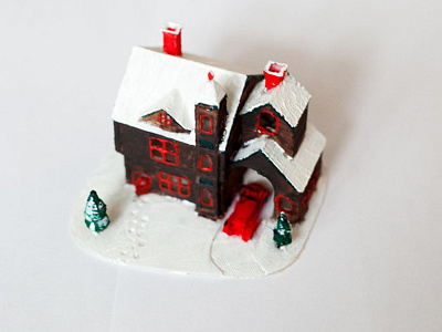 3D printed Christmas house 3d boogaert christmas design holiday house mathijs mathijs boogaert print printed snow snowy