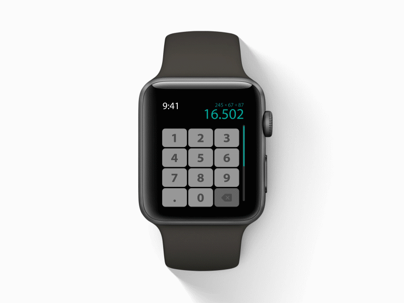 Daily UI #004 || Calculator 004 app apple boogaert calculator daily ui gif mathijs space gray ui watch