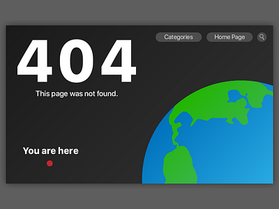 Daily UI #008 || 404 Page 008 404 boogaert daily ui earth error landings mathijs page space ui you are here