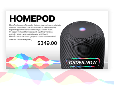 Daily UI #012 || E-Commerce Shop boogaert cart daily ui e commerce homepod mathijs shop siri ui ux waveform