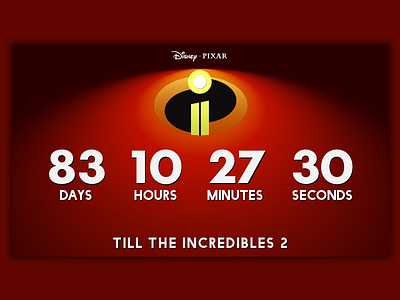 Daily UI #014 || Countdown Timer 014 2 boogaert clock countdown daily ui disney ii incredibles mathijs pixar timer