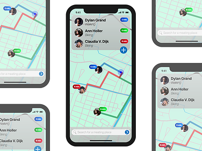 Daily UI #020 || Location Tracker 020 app boogaert daily ui find friends location maps mathijs navigation tracker ui