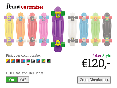Daily UI #033 || Customize Product 033 board boogaert customize customizer daily ui dailyui mathijs penny product skate