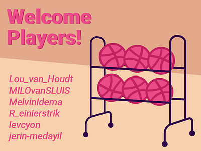 6 New Players! basketball boogaert dribbble free throw invite mathijs mathijs boogaert mathijsboogaert new players players rack